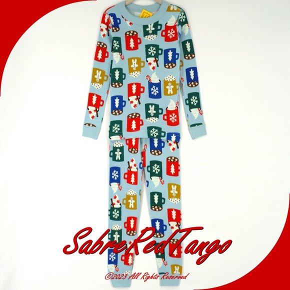 Hanna Andersson Other - NWT Hanna Andersson Organic Long Johns Pajamas Cocoa Cups Hot Chocolate 100 4T 4